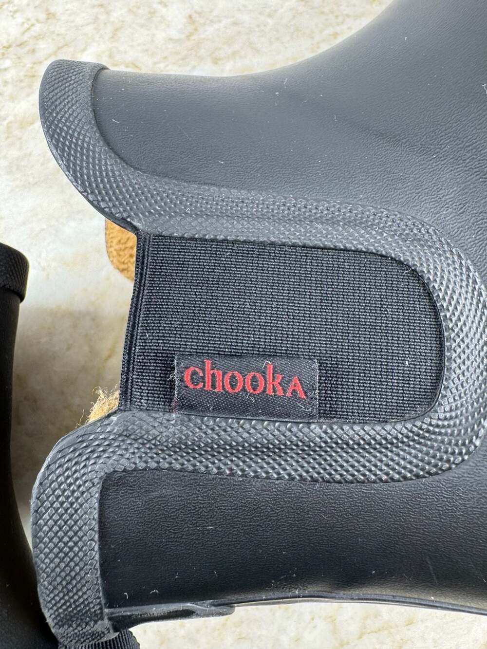 Chooka Plush Chelsea Rain Boots Black Waterproof Ankle Boots Women’s 7 - Picture 14 of 16